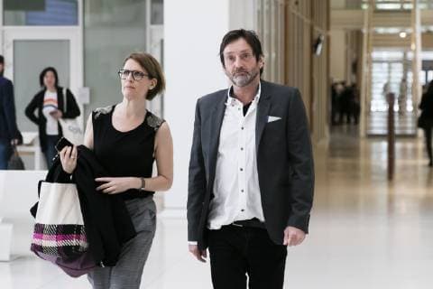 Paris, France June 6, 2019 - French actor Pierre Palmade, summoned for a narcotic case walks as he leaves The Paris Courthouse PIERRE PALMADE, SHOW BUSINESS, CELEBRITE, HUMORISYE, TRIBUNAL, DROGUES, STUPEFIANTS  Copyright: xVincentxIsorex