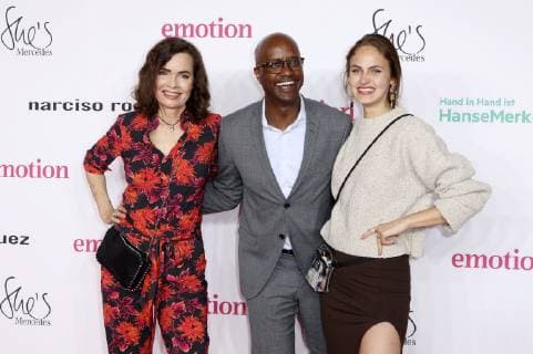 Iha von der Schulenburg, Yared Dibaba and Elena Carriere at the presentation of the Emotion Award 2019 at the Curio Haus Hamburg, 06 06 2019 Foto:xC.xTamckex xFuturexImage
