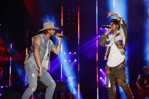06 June 2019 - Nashville, Tennessee - Florida Georgia Line.Bryan Kelley. Tyler Hubbard. 2019 CMA Music Fest Nightly Concert held at Nissan Stadium. Photo Credit: Frederick Breedon AdMedia 240981 2019-06-06 Tennessee Nashville Etats-Unis  Copyright: xAdMediax STAR_240981_162