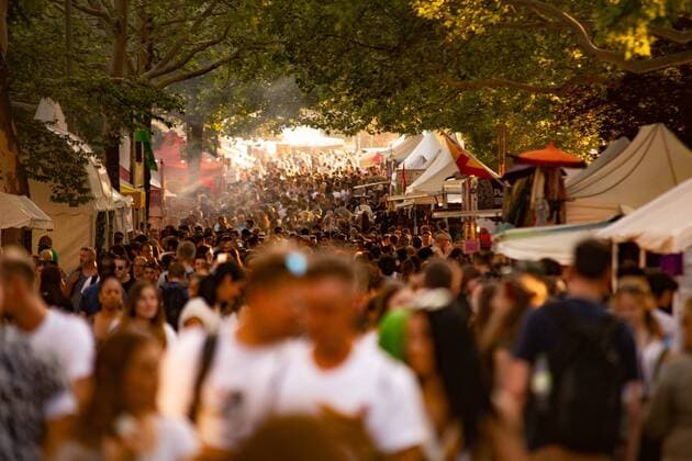 Carnival of Cultures, kick-off of the street festival Carnival of Cultures on Friday evening in Kreuzberg Berlin Kreuzberg Germany