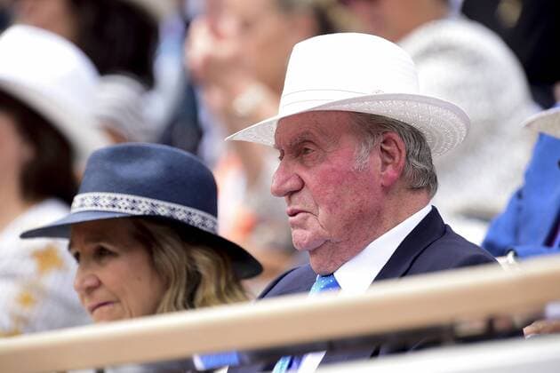 Juan Carlos Ier - Ancien Roi d Espagne CELEBRITES : Internationaux de France 2019 Roland Garros - Finale Hommes - 09 06 2019 JBAutissier Panoramic 