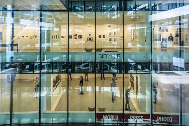 Photo exhibition of the GDR fashion magazine Sibylle and the World Press Photo Exhibition in the Willy Brandt House, the party headquarters of the SPD in Berlin Kreuzberg Photo Volker Hohlfeld Sibylle and World Press Photo