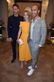 Vladimir Burlakov, Sonja Gerhardt dress by Malaikaraiss , Jerry Hoffmann at the Berlin TV Series Award 2019 at the TITANIC Hotel am Gendarmenmarkt in Berlin on 13 06 2019