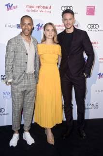 Jerry Hoffmann, Sonja Gerhardt and Vladimir Burlakov at the presentation of the Berlin Series Award 2019 in the Titanic Hotel Gendarmenmarkt Berlin, 13 06 2019 Foto:xN.xKubelkax xFuturexImage