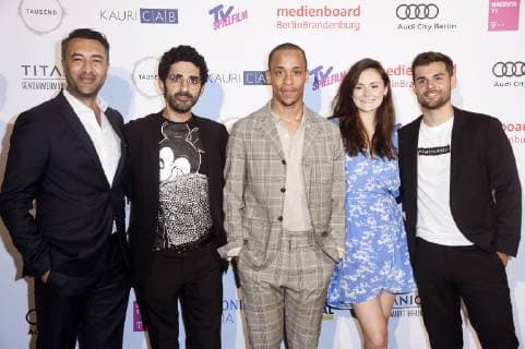 Mehmet Kurtulus, Reza Brojerdi, Jerry Hoffmann, Lea van Acken and Lucas Reiber at the presentation of the Berlin Series Award 2019 in the Titanic Hotel Gendarmenmarkt Berlin, 13 06 2019 Foto:xN.xKubelkax xFuturexImage