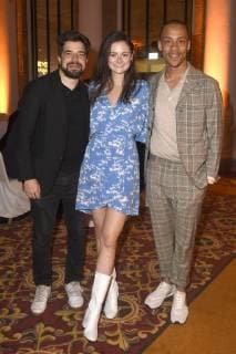 Adolfo Kolmerer, Lea van Acken and Jerry Hoffmann at the presentation of the Berlin Series Award 2019 in the Titanic Hotel Gendarmenmarkt Berlin, 13 06 2019 Foto:xN.xKubelkax xFuturexImage