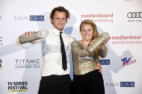 Tim Van Aelst and Sofie Peeters at the presentation of the Berlin Series Award 2019 at the Titanic Hotel Gendarmenmarkt Berlin, 13 06 2019 Foto:xN.xKubelkax xFuturexImage