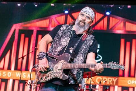 June 13, 2019 - Manchester, Tennessee, U.S - STEVE EARLE of Steve Earle and The Dukes during the Grand Ole Opry super jam Bonnaroo Music + Arts Festival in Manchester, Tennessee Manchester U.S. - ZUMAs135 20190613_zap_s135_037 Copyright: xDanielxDeSloverx