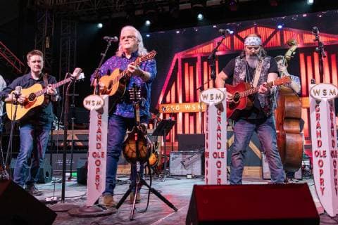 June 13, 2019 - Manchester, Tennessee, U.S - RICKY SKAGGS and STEVE EARLE during the Grand Ole Opry super jam Bonnaroo Music + Arts Festival in Manchester, Tennessee Manchester U.S. - ZUMAs135 20190613_zap_s135_049 Copyright: xDanielxDeSloverx