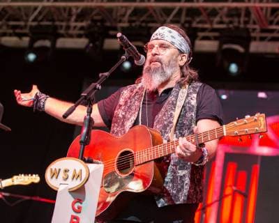 June 13, 2019 - Manchester, Tennessee, U.S - STEVE EARLE of Steve Earle and The Dukes during the Grand Ole Opry super jam Bonnaroo Music + Arts Festival in Manchester, Tennessee Manchester U.S. - ZUMAs135 20190613_zap_s135_075 Copyright: xDanielxDeSloverx