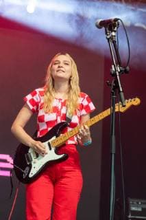 June 14, 2019 - Manchester, Tennessee, U.S - CLEMENTINE CREEVY of Cherry Glazerr during the Bonnaroo Music + Arts Festival in Manchester, Tennessee Manchester U.S. - ZUMAs135 20190614_zap_s135_003 Copyright: xDanielxDeSloverx