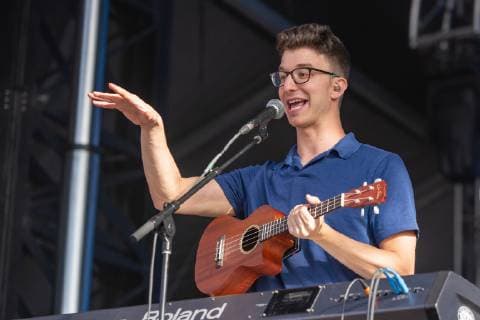 June 14, 2019 - Manchester, Tennessee, U.S - RYAN JOSUA MET of AJR during the Bonnaroo Music + Arts Festival in Manchester, Tennessee Manchester U.S. - ZUMAs135 20190614_zap_s135_099 Copyright: xDanielxDeSloverx