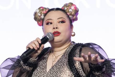 June 15, 2019, Tokyo, Japan: Japanese comedian NAOMI WATANABE speaks during the Beautycon Tokyo festival, at Belle Salle Shibuya Garden, a large-scale two-day beauty event introducing to the latest trends in make-up and beauty techniques, with guests live on stage, focusing on a variety of beauty-related topics. Tokyo Japan - ZUMAm191 20190615_zap_m191_036 Copyright: xRodrigoxReyesxMarinx