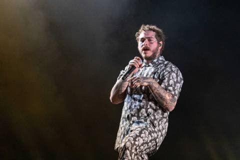 June 15, 2019 - Manchester, Tennessee, U.S - POST MALONE (AUSTIN RICHARD POST) during the Bonnaroo Music + Arts Festival in Manchester, Tennessee Manchester U.S. - ZUMAs135 20190615_zap_s135_109 Copyright: xDanielxDeSloverx