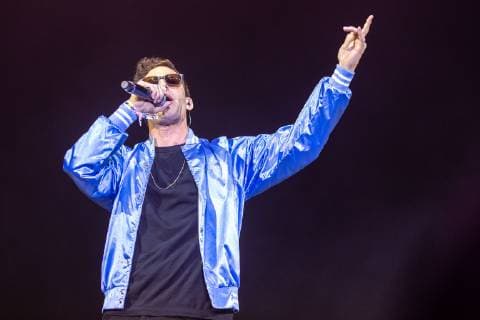June 16, 2019 - Manchester, Tennessee, U.S - ANDY SAMBERG of The Lonely Island during the Bonnaroo Music + Arts Festival in Manchester, Tennessee Manchester U.S. - ZUMAs135 20190616_zap_s135_003 Copyright: xDanielxDeSloverx