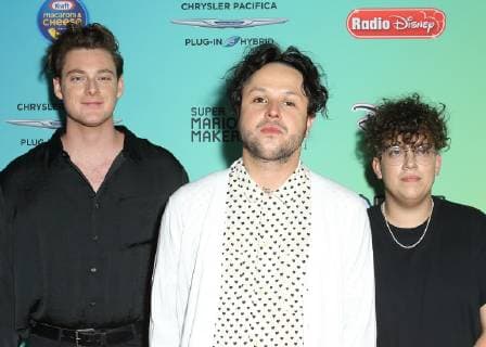 June 16, 2019 - Los Angeles, CA, USA - STUDIO Los Angeles, CALIFORNIA - JUNE 16: Mitchy Collins, Sam Price, Jordan Greenwald of Lovelytheband attend the 2019 Radio Disney Music Awards at CBS Studios - Radford on June 16, 2019 in Studio City, California. Photo: imageSPACE Los Angeles USA - ZUMAs181 20190616_zea_s181_049 Copyright: xImagespacex