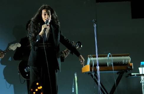 Solange Knowles performs during the 2019 Bonnaroo Music & Arts Festival in Manchester, Tennessee. Photo: Lori Sky Twohy for imageSPACE MediaPunch Copyright: ximageSPACEx