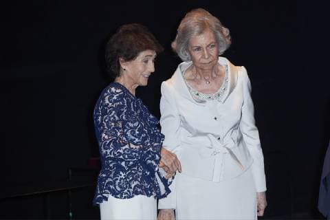 18-06-2019 Concert Queen Sofia during a concert of the 2018-2019 Academic course of the Upper school of music Reina Sofia at the royal theater in Madrid. No Spain  Copyright: xPPEx