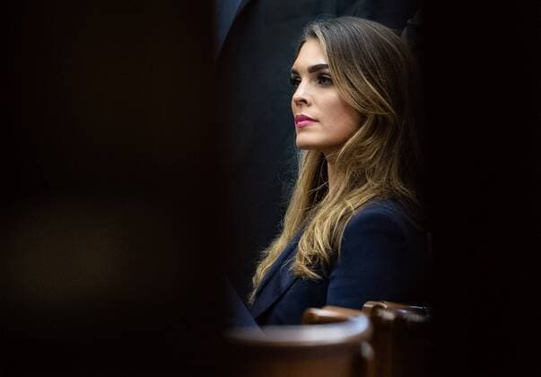 Hope Hicks, long time advisor for President Donald Trump, sits for the start of a closed door interview with the House Judiciary Committee regarding the Trump s action and Russian interference in the 2016 election campaign, on Capitol Hill in Washington, D.C. on June 19, 2019.  WAP20190619308 KEVINxDIETSCH