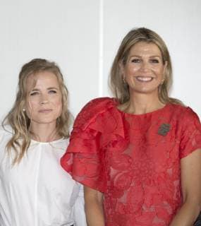 20-06-2019 Drenthe Queen Maxima with Ilse DeLange during the signing of the local music agreement of ‘’More Music in the Classroom’’ and the mobile workshop of the Leerorkest instrumentendepot in Hoogeveen.  Copyright: xPPEx