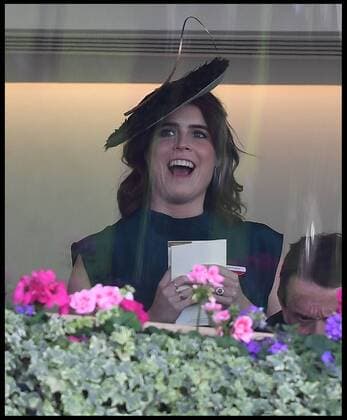 . 20 06 2019. Ascot, United Kingdom. Royal Ascot-Ladies Day. Princess Eugenie cheering during the in the Royal Box while watching the second race as she HM Queen Elizabeth II accompanied by other members of the Royal Family at Royal Ascot for Ladies Day.  xAndrewxParsonsx xi-Imagesx IIM-19827-0029