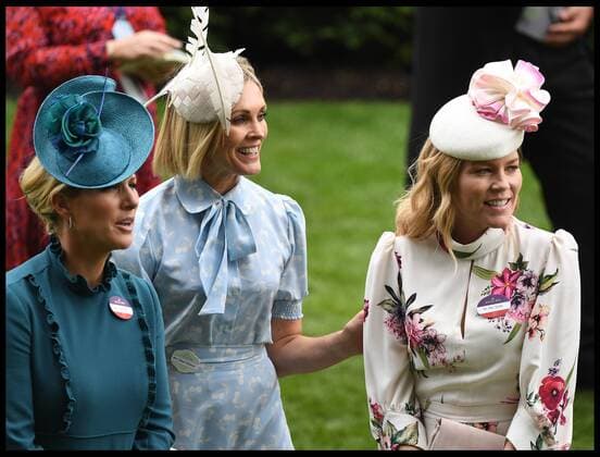 . 20 06 2019. Ascot, United Kingdom. Royal Ascot-Ladies Day. Zara Tindall, Jenni Falconer and Autumn Phillips join HM Queen Elizabeth II accompanied by other members of the Royal Family at Royal Ascot for Ladies Day.  xAndrewxParsonsx xi-Imagesx IIM-19827-0054
