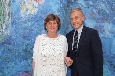 Awarded Gold Medal of the Kennedy Center Vienna, Albertina, 21 06 2019 Christoph WALTZ, Helga RABL STADLER