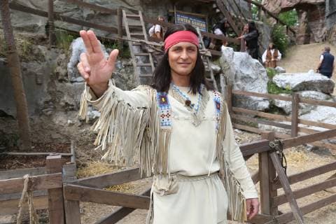 Hamburg Alexander Klaws plays the Winnetou Unter Geiern the son of the bear hunter First scenes and photo shoot of the Karl May Games in Bad Segeberg on 21 6 2019