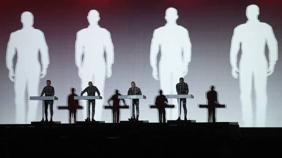 German music band Kraftwerk performs during the Metronome music festival in Prague, Czech Republic, on Saturday night, June 22, 2019. (CTKxPhoto OndrejxDeml) CTKPhotoP201906230029801  dml 008