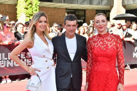 Antonio Banderas with girlfriend and Diana Iljine Director Filmfest Munich Cinemerit Gala Cinemerit Award 2019 Honour, Prize, Award Festival Centre Gaststeig Munich 28 June 2019