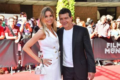 Antonio Banderas and Nicole Kimpel at the CineMerit Gala on 29 06 2019 during the Munich Film Festival CineMerit Gala 2019 in Munich