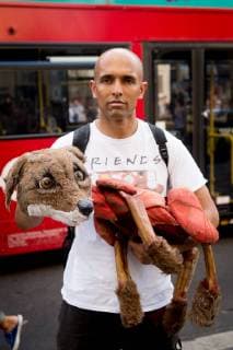 June 29, 2019 - PETA (People for the Ethical Treatment of Animals) supporters demonstrate against animals being used in the brands clothing outside Canada Goose Regent Street store on June 29th 2019 n London, United Kingdom while observing an injunction passed in December 2017, which restricts the protestors use of loudspeakers to 15 minute intervals and imposing an Ã¢â‚¬oeExclusion ZoneÃ¢â‚¬Â around the store protestors can not pass.  - ZUMAr152 20190629_zaa_r152_022 Copyright: xOlliexMillingtonx xRmvx