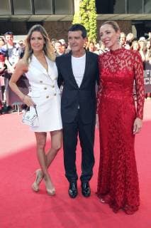 Antonio Banderas with life partner Nicole Kimpel and Diana Iljine at the CineMerit Gala in honour of Antonio Banderas with the premiere of Leid und Herrlichkeit Dolor y gloria at the 37 Filmfest München 2019 in the Festivalzentrum Gasteig Munich, 29 06 2019 Foto:xF.xGulottax xFuturexImage