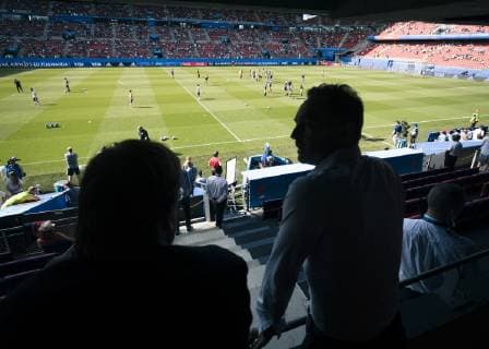 Federal Foreign Minister Heiko Maas, SPD, visiting the quarter finals of the FIFA Womens World Cup Germany Sweden at the Roazhon Park Rennes stadium, 29 06 2019 Rennes France Copyright: xXanderxHeinl photothek.netx