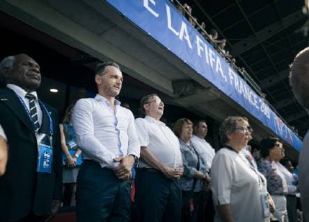 Federal Foreign Minister Heiko Maas, SPD, visiting the quarter finals of the FIFA Womens World Cup Germany Sweden at the Roazhon Park Rennes stadium, 29 06 2019 Rennes France Copyright: xXanderxHeinl photothek.netx