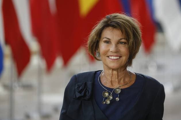Chancellor of Austria Brigitte Bierlein pictured during a EU summit meeting, Sunday 30 June 2019, at the European Union headquarters in Brussels.  THIERRYxROGE 05616744