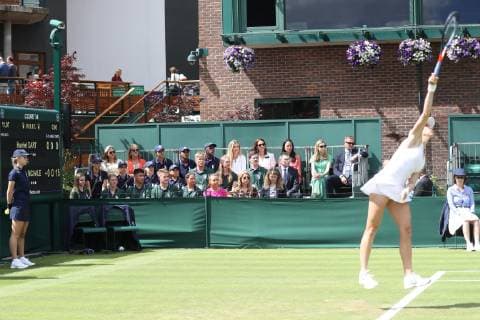 . 02 07 2019. London, United Kingdom. The Duchess of Cambridge on day two of the Wimbledon Tennis Championships in London.  xStephenxLockx xi-Imagesx IIM-19868-0023