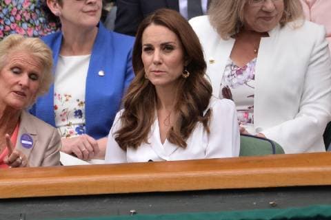 July 2, 2019 - London, London, UK - London, UK. HRH The Duchess of Sussex watches center court tennis fro the Royal Box on Day 2 of the Wimbledon Tennis Championships 2019 held at the All England Lawn Tennis and Croquet Club. London UK  - ZUMAl94_ 20190702_zaf_l94_015 Copyright: xRayxTangx