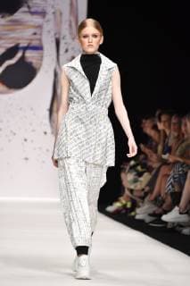 Model at the KXXK Fashion Show as part of the MBFW at the Berlin Fashion Week Spring Summer 2020 at E Werk Berlin, 01 07 2019 Foto:xF.xKernx xFuturexImage
