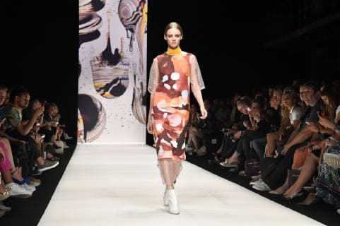 Model at the KXXK Fashion Show as part of the MBFW at the Berlin Fashion Week Spring Summer 2020 at E Werk Berlin, 01 07 2019 Foto:xF.xKernx xFuturexImage