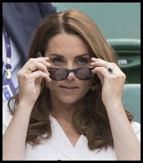 . 02 07 2019. London, United Kingdom. The Duchess of Cambridge watches the tennis on No 1 court on the second day of the Wimbledon Tennis Championships in London.  xStephenxLockx xi-Imagesx IIM-19868-0080