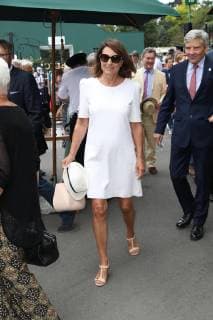 . 03 07 2019. London, United Kingdom. Michael and Carole Middleton arriving on the third day of the Wimbledon Tennis Championships in London. .  xStephenxLockx xi-Imagesx IIM-19872-0004
