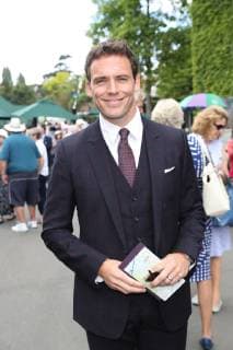 . 03 07 2019. London, United Kingdom. Sam Claflin arriving on the third day of the Wimbledon Tennis Championships in London. .  xStephenxLockx xi-Imagesx IIM-19872-0017