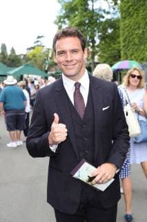 . 03 07 2019. London, United Kingdom. Sam Claflin arriving on the third day of the Wimbledon Tennis Championships in London. .  xStephenxLockx xi-Imagesx IIM-19872-0019