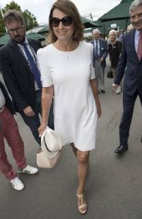 . 03 07 2019. London, United Kingdom. Carole and Michael Middleton arriving for the third day of the Wimbledon Tennis Championships in London. .  xStephenxLockx xi-Imagesx IIM-19872-0055