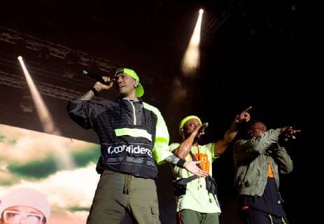 Members of US hip hop band The Black Eyed Peas Taboo (L), Apl.de.ap (C) and Will.i.am (R) perform on stage during the band s concert at the Cruilla Music Festival in Barcelona, Spain, 03 July 2019. The Black Eyed Peas at Cruilla Music Fest !ACHTUNG: NUR REDAKTIONELLE NUTZUNG!  Copyright: xEnricxFontcubertax GRAF8244 20190703-636977912669894800