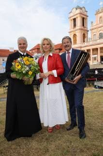 Classical music under stars Göttweig Abbey, 03 07 2019 Abbot Columban LUSER, Elina GARANCA, Erwin HAMESEDER