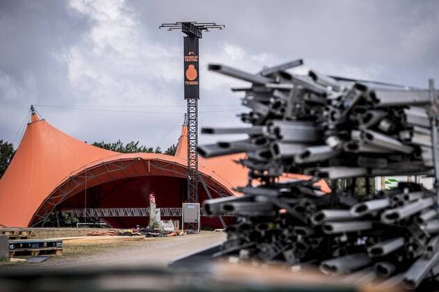 Cleanup after the Roskilde Festival, Monday, July 8, 2019 The approximately 130,000 participants in the festival leave tents, sleeping bags and much more that can be used for recycling, among other things, Roskilde Denmark,  Copyright: RitzauxScanpix MadsxClausxRasmussenx COP101 spdk20190708-154130-L