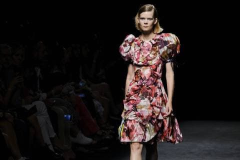 July 10, 2019 - Madrid, Spain - A model walks the runway at the Devota & Lomba fashion show during the Mercedes Benz Fashion Week Spring Summer 2020 at Ifema on July 09, 2019 in Madrid, Spain. Madrid Spain  - ZUMAn230 20190710_zaa_n230_164 Copyright: xOscarxGonzalezx