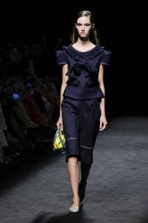July 10, 2019 - Madrid, Spain - A model walks the runway at the Devota & Lomba fashion show during the Mercedes Benz Fashion Week Spring Summer 2020 at Ifema on July 09, 2019 in Madrid, Spain. Madrid Spain  - ZUMAn230 20190710_zaa_n230_155 Copyright: xOscarxGonzalezx